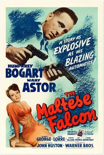 The Maltese Falcon - Vintage Movie Poster - Film Noir-8 x 12 Inches
