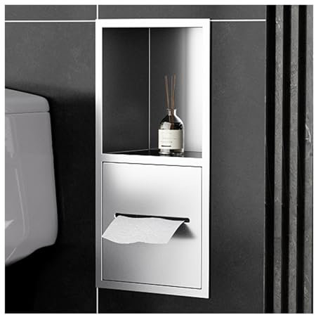 Shower Niches Stainless Steel Embedded Wall Shelf Bathroom Shelves Home Bedroom Kitchen Wet Room Alcove Shampoo Toiletry Toilet Paper Waterproof Storage Shower Organiser