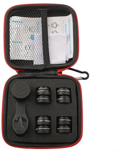Kit di obiettivi per smartphone 10 in 1, set fotografico professionale con clip da 17 mm grandangolare macro fisheye teleobiettivo CPL filtro a stella per telefoni cellulari