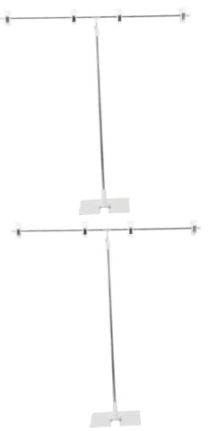 2 Piezas Soporte de Póster T Ajustable Inoxidable Expositor de Carteles para Menús para Ferias y Exhibiciones