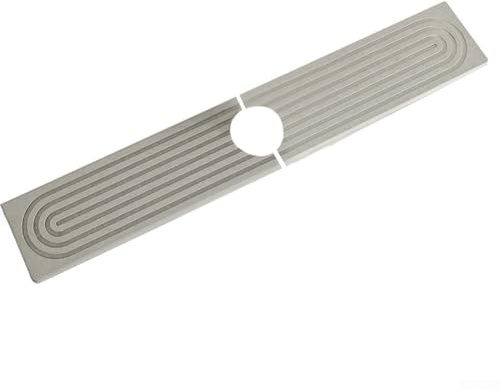 Tapis de protection anti-éclaboussures pour robinet de cuisine avec plateau absorbant l'eau de diatomite pour évier pour protéger les comptoirs et garder la zone sèche (gris clair)
