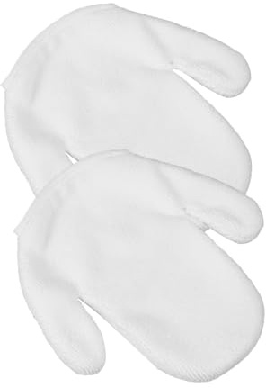 SHERCHPRY Washing Cotton Gloves for Face Soft Facial Exfoliator Exfoliating Pads Reusable Face Cloths for Skincare Routine