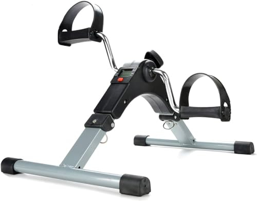 M.J COMFY-LIFE Mini Exercise Bike for Home Use, Folding Sit Down Pedal Leg Trainer, Compact 48x41x30cm Steel & Rubber Exercise Bike for Improved Fitness & Circulation