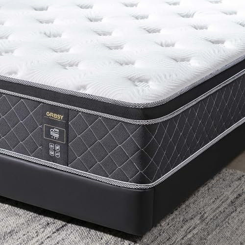 Grbsy Single Mattress 3FT 10.2 Inch Memory Foam & Individual Pocket Spring