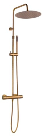 Essebagno Luisa II Duschsäule mit Thermostat, gebürstetes Kupfer
