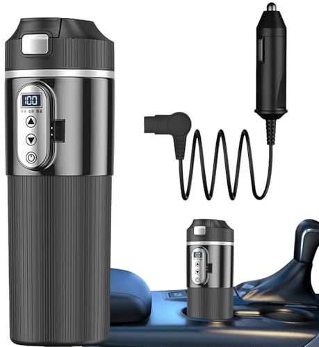 Taza calefactora para coche eléctrico, Taza calefactora para vehículos | calefactable multifuncional de 12 V/24 V, de café para vehículos, caldera de agua caliente para automóviles para condu