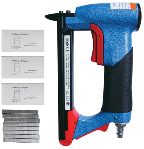 Pneumatic Nailer for Finishing, Heavy Duty Assembly Tool 4 to 8 Bar, Capacity 3600 Nails - Heavy Duty Air Hammer | Laying Frames, Skirting Boards, Furniture, Upholstery, Parquet, Fence,
