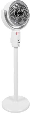 JTLB Ventilador de pie oscilante con mando a distancia, 4 niveles, temporizador de 8 horas, 3 alturas de altura (38 – 82 cm), inclinación de 90°, silencioso, para casa y oficina
