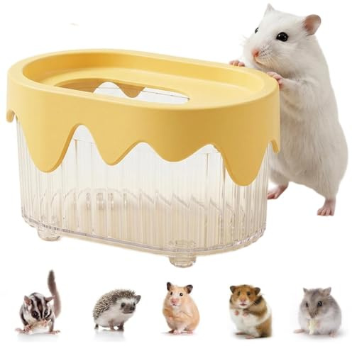 Hamster Sandbad Förvaringsbox Djuranpassade Dammdusch och Toalett | Sandbadbehållare för dvärghamster och andra smådjur för Ökenråtta och Chinchilla och Dvärgigelkott och Hamster oc
