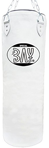 BAY® RIESEN GROSSER 130 x 40 cm Weiss Sandsack Boxsack mit Stahlkette