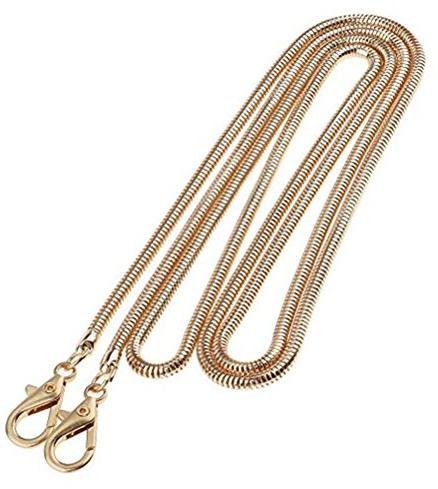OULII Metall Kupfer dünne Schlange Kette Tasche Kettenriemen Ersatz für Handtasche Umhängetasche Umhängetasche (Gold)