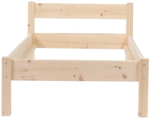 TUGA - Holztech Naturholzbett Amelie Bett aus Massiv Holz Daybett 90 100 120 140 160 200 x 220 (Festland) (140 cm x 200 cm)