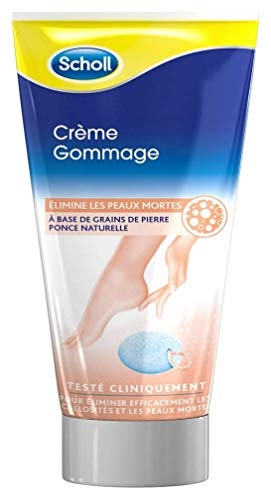 Scholl Crema Piedi Scrub e Brillante per pelli ruvide - Cura esfoliante per piedi secchi e ruvidi a base di pomice vulcanica - 75 ml