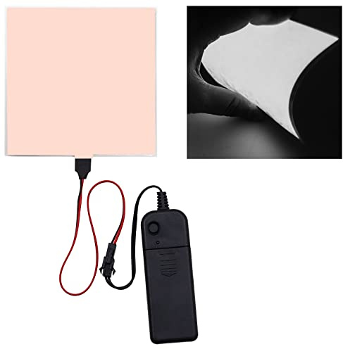 NWpangu - Panel luminoso emisor de luz, lámpara de papel para decoración de vacaciones, cosplay, señales de advertencia, luz blanca (10 cm x 10 cm)