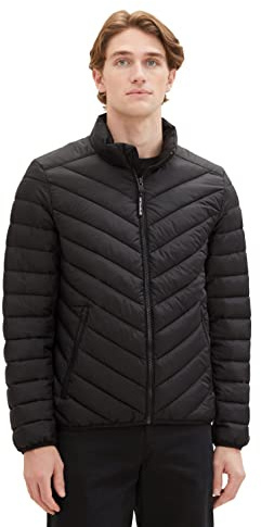 Tom Tailor Men's Lightweight Quilted Jacket with Stand-Up Collar