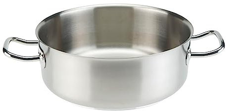 SKK großer XL Gastro Bratentopf Ø 50 cm - Induktionstopf 18/10 Edelstahl - Schmortopf für Gastronomie, Restaurants & Großküchen
