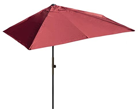 Parasol De Jardin Rectangle Demi Parasol Parasol | Balcon Demi Parasol | Protection Uv | 250X130Cm, 200X100Cm| Parasol de jardin mural | Avec manivelle | Parfait pour les balcons, les jardin