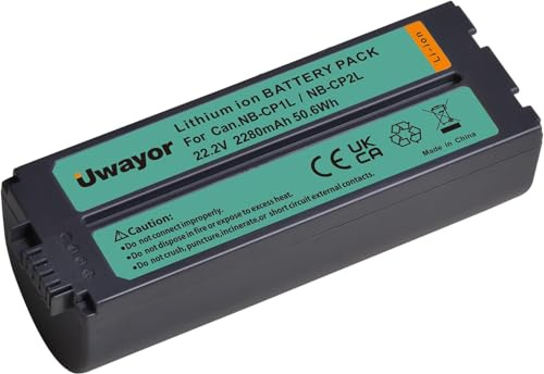 Uwayor 2280mAH NB-CP2L Akku NB CP2L Bittern kompatibel mit Canon NB-CP1L CP2L Canon Fotodrucker CP1500 CP1300 CP1200 CP900 CP800 CP910 CP100