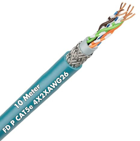 Lapp 10m ETHERLINE FD P CAT5e 4x2x26 AWG Datenkabel Schleppkettenleitung | UV- & ölbeständiges Netzwerkkabel für Profinet, EtherCAT & EtherNet/IP, PUR-Mantel, UL/CSA zertifiziertes Verlegekabel