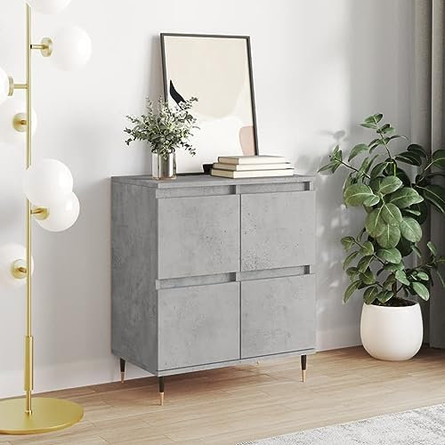 HETFTJN Sideboard, Küchenunterschrank Tv Schrank Flurschrank Apothekerschrank Geeignet für Dorm Wohnzimmer Schlafzimmer Küchenzeile Betongrau 60x35x70 cm Holzwerkstoff