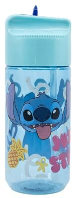 My sweety pop - Gourde Stitch - Plastique - Pour enfant - Crèche - Maternelle - Ecole - Vacances - Repas - 18 cm - Pour Fille – 430 ml - Hydratation - Idée Cadeau - Sans BPA