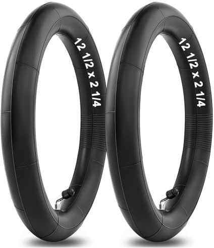 Amitor Cámara de Aire 12 1/2 x2 1/4, 12 Pulgada Cámara de Aire Bicicleta con Válvula 45°, 12.5 x 2.25 Inner Tube Reforzadas para Cochecitos, Triciclos, Bicicletas de Equilibrio, Bicicletas Infantiles
