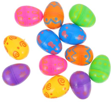 Vaguelly 12stücke Bunte Befüllbare Ostereier Aus Plastik Dekorative Eier Für Ostern Party Bastelaktivitäten Für Ostereiersuche Und Festlichkeiten