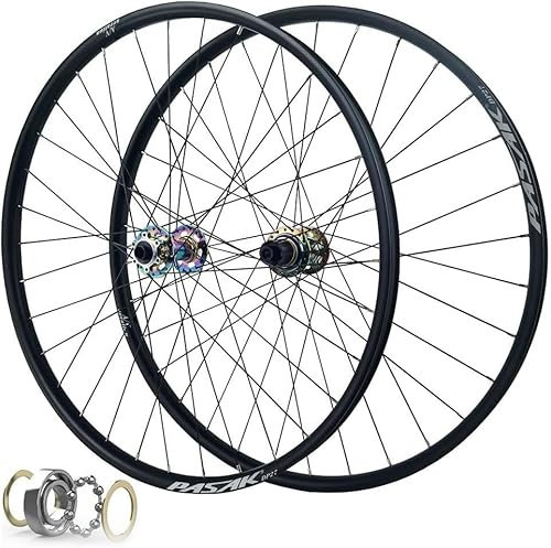 Scheibenbremse Hinterrad 142mm Fahrradräder 32H Felge for 8-12 Geschwindigkeit Kassette Aluminiumlegierung Fahrrad Radsatz(Chrome,29 inch)
