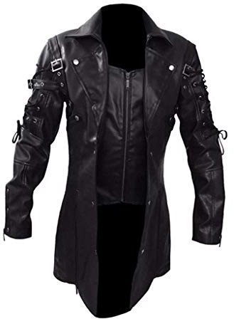 Cappotto Zipper Men Sleeve Jacket Biker Vintage Bluses Top Long Leather Motorcycle Men's Coats & Jackets Pile Cappuccio