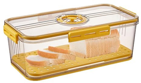 Boîtes à pain hermétiques pour plan de travail de cuisine - Récipient à pain réutilisable et frais - Récipient de conservation du pain sûr avec couvercle