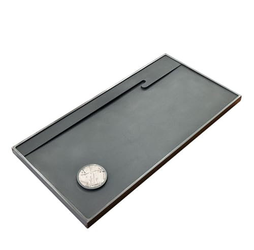 Plateau à thé Plateau à thé en ébonite Naturelle, for Usage Domestique, Bulle sèche, Simple, Petit Drainage, Peinture Chinoise, Pierre, Table à thé, Service à thé de mer Plateaux à thé(60x40x3cm)