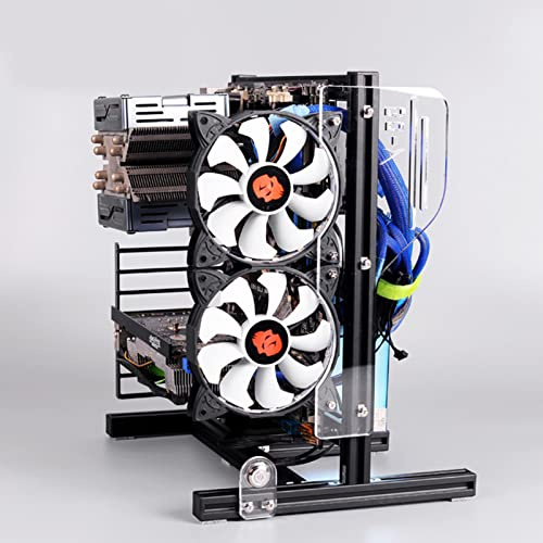 Caja de PC Al Aire Libre, ATX M-ATX/ITX Chasis Abierto Vertical Vertical Caja de Computadora de Marco Abierto Banco de Pruebas de PC Plataforma de Prueba de Overclocking