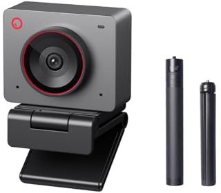 OBSBOT Meet 2 - Webcam 4K & Treppiede allungabile,PC con sensore da 1/2, Inquadratura e Autofocus AI,Modalità Bellezza, Leggero, HDR, Webcam con Microfono, 60 FPS,Web cam per streaming