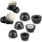 Memory Foam Tips for New Google Pixel Buds Pro 2 / Pixel Buds Pro, No Silicone Eartips Pain, Anti Slip Replacement Ear Tips, Fit in the Charging Case, 3 Pairs (S/M/L, Black)