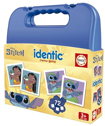 Educa - Identic Stitch. Juego de Memoria Educativo para bebés con 72 Cartas. Encuentra Las Parejas y Trabaja aptitudes básicas como agudeza Visual, atención y Memoria. A Partir de 3 años (20315)
