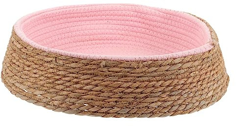 Gatuida Dog Baskets Cool Mat for Dogs Cozy Sleeping Pad Woven Pet Cushion Warm Sleeping Pad for Small Pet Cat Bed