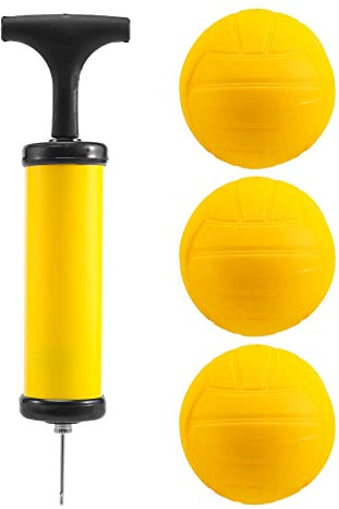 Agwuoetr Roundnet Spiel Ball Austauschbare Wettkampf BäLle Mini Volleyball 3 Pack mit Pumpe