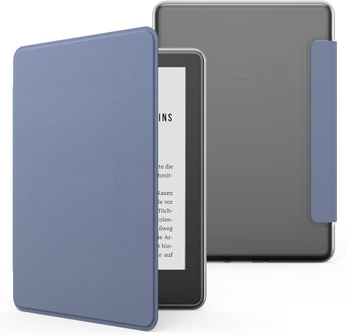 Custodia Magnetica Impermeabile per Kindle 6 11a Generazione (Modelli 2022/2024) - Custodia Protettiva con Funzione Auto Standby/Wake, Ultraleggera con Retro Trasparente Viola Chiaro