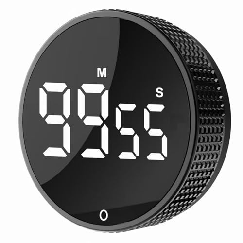 SiumPklay Upgraded Magnetic Digital Kitchen Timer with Large LED Display, 3 Preset Times & Adjustable Volume - Countdown/Countup for Cooking, Fitness, Office