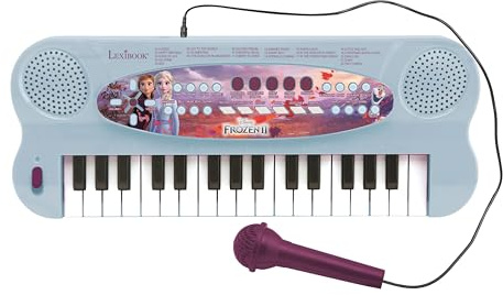 Lexibook, La Reine des Neiges Clavier Électronique, K703FZLXB | 32 touches, Microphone, 22 chansons de démo, sur pile