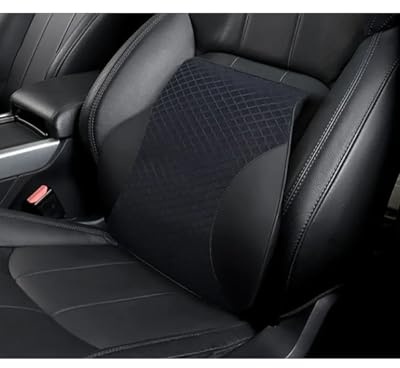 Lendenkissen Auto Lendenkissen Auto Orthopädisches Kissen Rückenkissen Aus Memory-Schaum Zur Linderung Von Rücken Verbesserung Körperhaltung Autokissen Rückenkissen(Black)