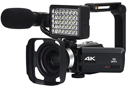 Macchina fotografica digitale, Videocamera digitale time-lapse 4K for la registrazione video in streaming 48MP Telecamere for esterni Registratore fotografico Vlog Knit(NO SD Card)