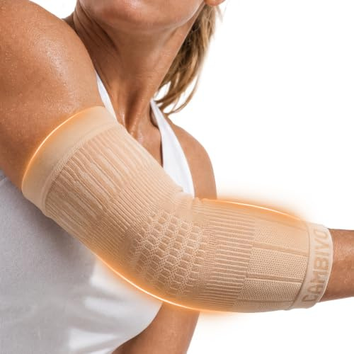 CAMBIVO Codera Compresion Transpirable Antideslizante Tenis Epicondilitis | Soporte Ligero de Codo, Ideal para Golf, Gimnasio, Oficina y Uso Diario