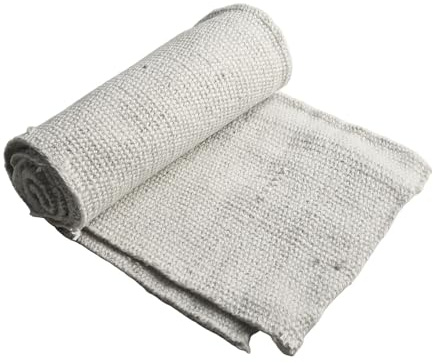 EasyByMall Coperta a prova di fuoco del panno della fibra ceramica di 2mm, tessuto resistente ad alta temperatura dell'isolamento 1260°C per la protezione della porta del forno del forno