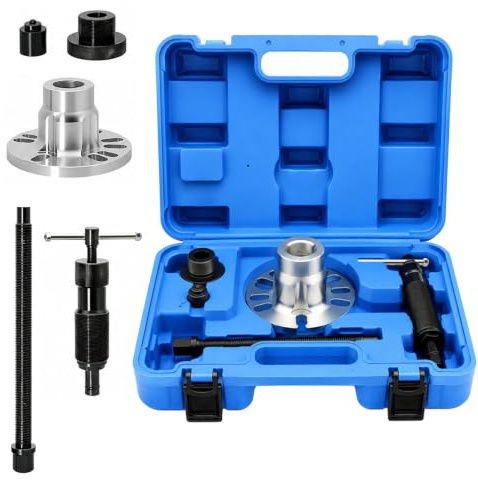 Tasofac Lot de 5 extracteurs de roue hydrauliques 12 tonnes pour jantes 4/5 trous 96-125 mm avec arbre hydraulique manuel