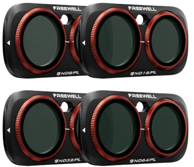Freewell Bright Day ND/PL Filterkit för Insta360 Luna Ultra | Inkluderar ND8/PL, ND16/PL, ND32/PL och ND64/PL-filter för att minska bländning och förbättra kontrasten.