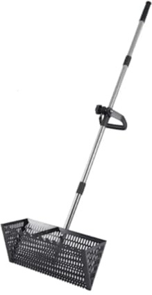 YGLEEULI Palas de Playa Rastrillo de Arena Premium Grande, Mango Largo, Resistente, fácil Limpiar, Multifuncional, práctico, tamizado, Pala Profunda(Black)