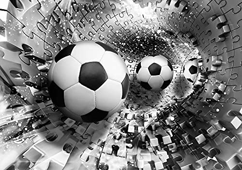 Forwall Vlies Fototapete Kinderzimmer Fußball 368x254 cm Abstrakt | Hochwertige Vliestapete, für Wohnzimmer Schlafzimmer, Vliestapete Wandtapete Tapete 3D Effekt- inkl. Kleister