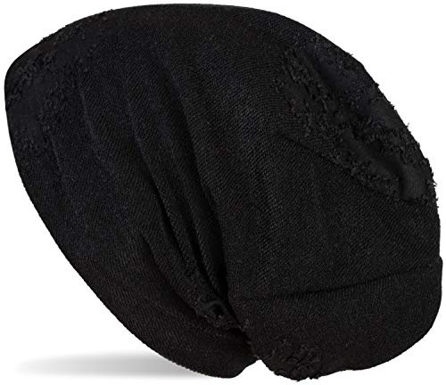 styleBREAKER Unisex Beanie Mütze im Destroyed Vintage Look | Strukturierte abgewetzte Oberfläche, Slouch-Passform, 26,5 cm Bundweite, 29 cm Höhe, elastisch für bis zu 61 cm Umfang.