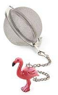 Cha Cult Tee-Ei Flamingo Edelstahl, mit Anhänger Ø ca. 5 cm